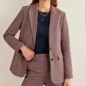 Boden Red and Blue Checkered Blazer